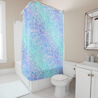 icy iridescence : shower curtain