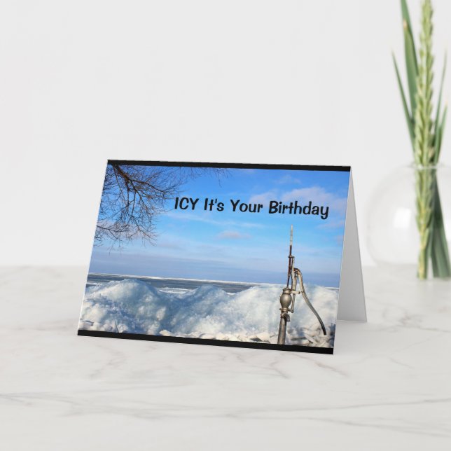 Icy It's Your Birthday I'm Sure You're Pumped! Card (Front)
