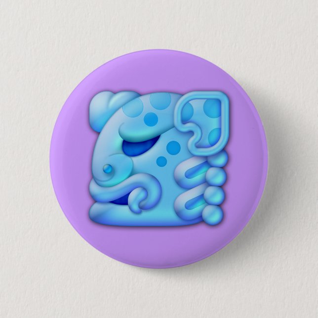 Icy Maya Animal Head Button (Front)