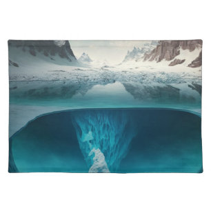 Icy Mountain View Cloth Placemat