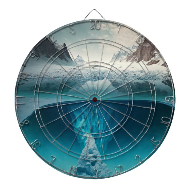 Icy Mountain View Dart Board (Front)