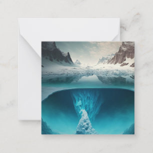 Icy Mountain View Note Card
