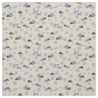 Icy Mountains  Fabric