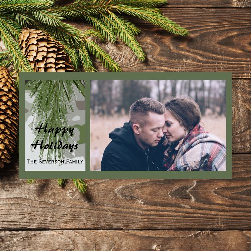 Icy Pines Happy Holidays Christmas Holiday Card