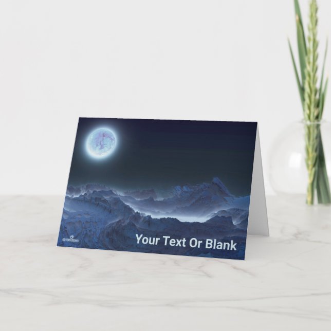 Icy Planet, Frozen Moon Card (Front)