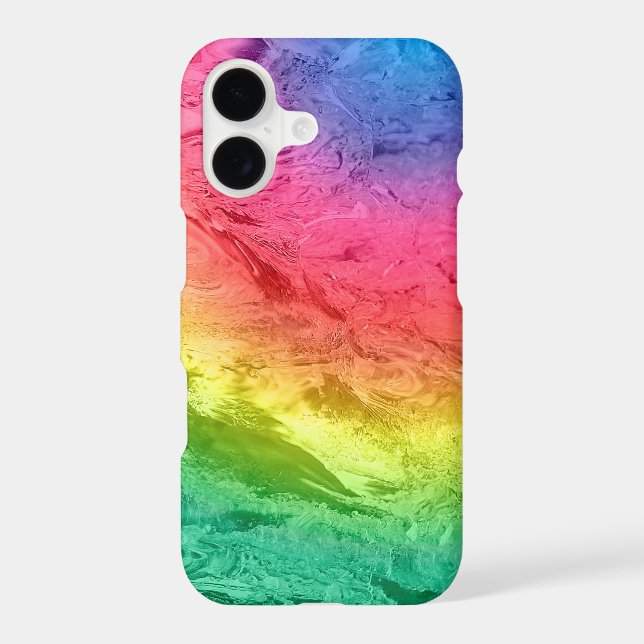 Icy Rainbow Abstract Iphone Case (Back)