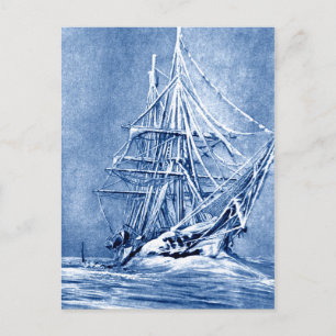 Icy Ship Postcard
