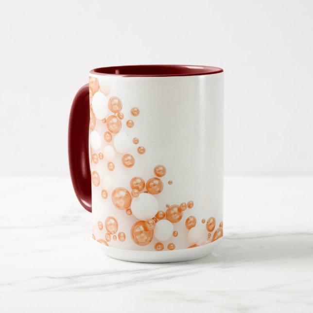 Icy Sky Blue Copper Bubble Mug (Front Left)