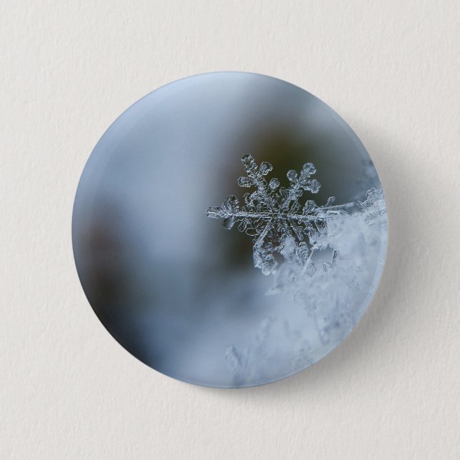 Icy Snowflake Button (Front)