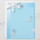 Icy Snowflake Letterhead Stationary (Front/Back)