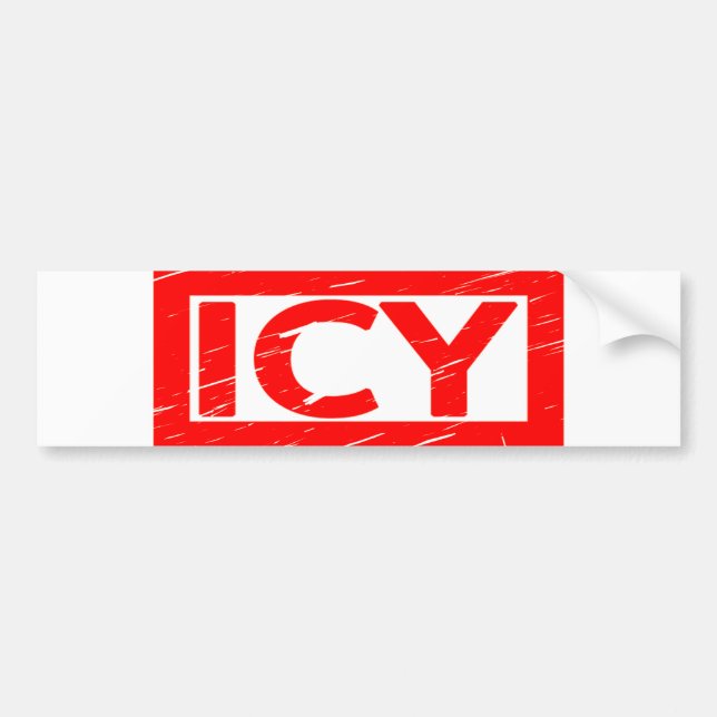 Icy Stamp Bumper Sticker (Front)