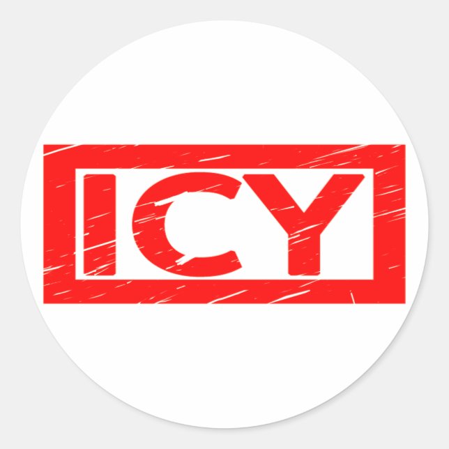 Icy Stamp Classic Round Sticker (Front)