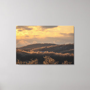Icy Sunset Canvas Print