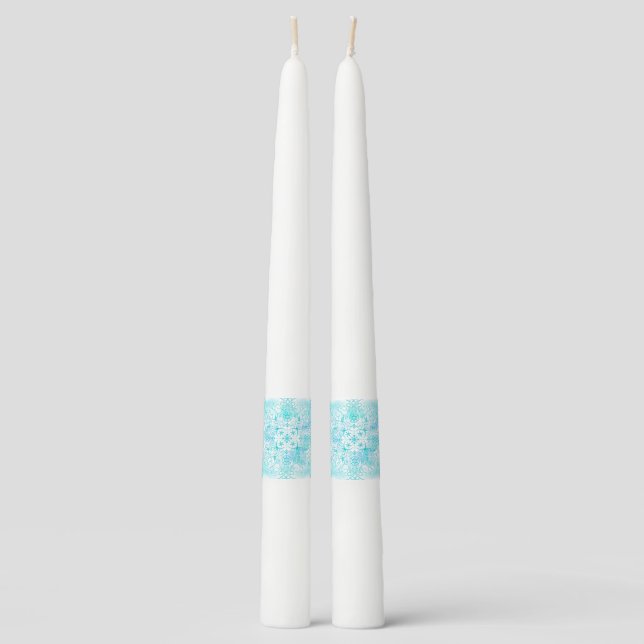Icy Trees Taper Candle (Front)