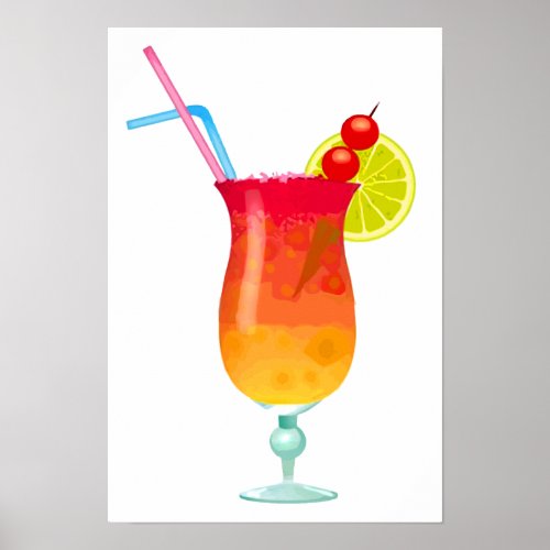Icy Tropical Rum Punch Poster
