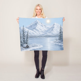 Icy Winter Fleece Blanket