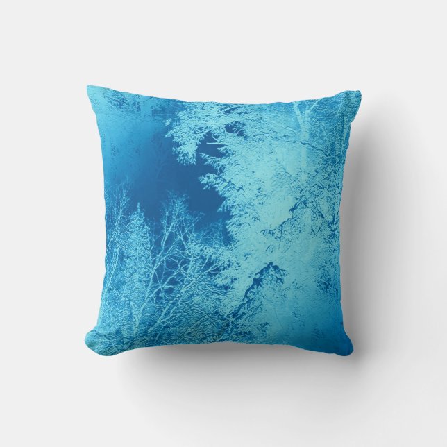 Icy Winter... Throw Pillow (Front)