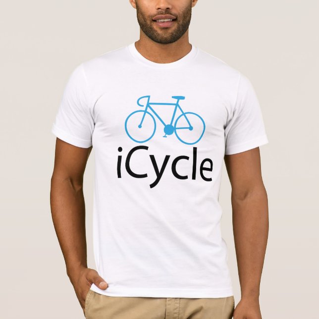 iCycle blue bike T-Shirt (Front)