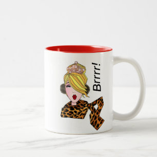 "Icycles AreBeginning to Form On My Tiara!" Diva Two-Tone Coffee Mug