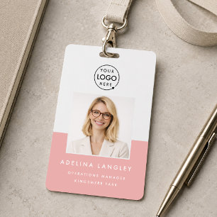 ID Badge 3x5 Photo Custom Employee Name Card