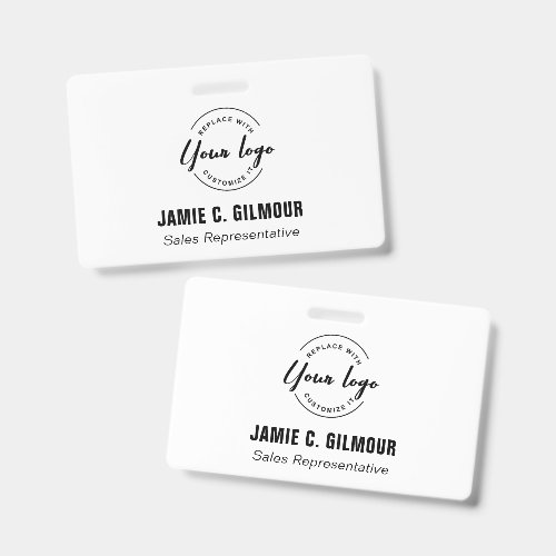 ID Badge Business Logo Employee Staff Simple