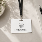 ID Badge Card | Business Employee Staff Logo White