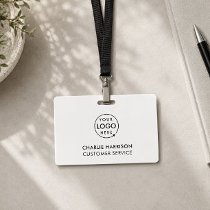 ID Badge Card Business Employee Staff Logo White