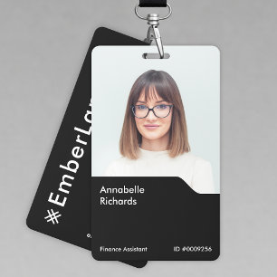 ID Badge Photo 3x5   Custom Vertical Employee Card