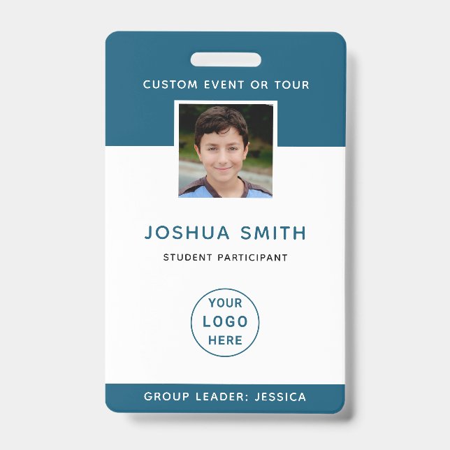 ID Badge Photo Template School Trip Music Tour (Front)