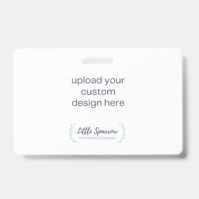 ID Badge - Upload Your Own Design Horizontal (Front)