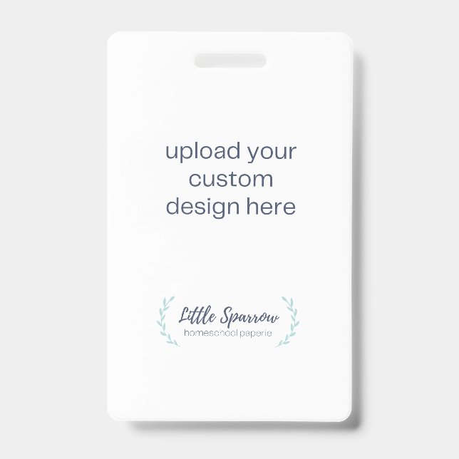 ID Badge - Upload Your Own Design Vertical (Front)