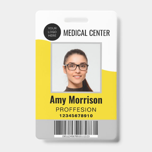 ID badges with lanyards for business employees (Front)