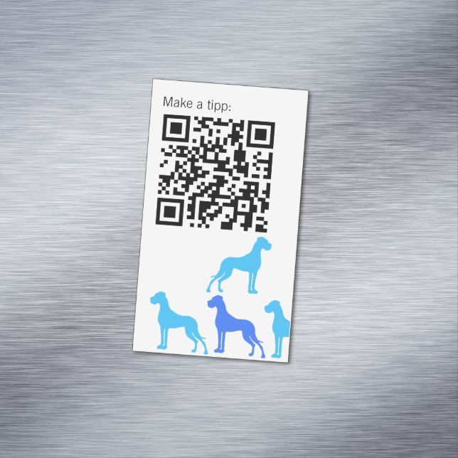 ID blue Great Dane series  Business Card Magnet (In Situ)
