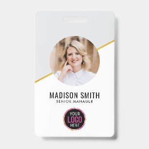 ID Card Badge Minimal Business Employee Photo