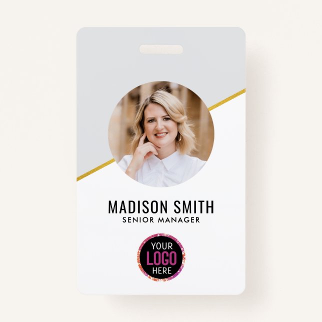 ID Card Badge | Minimal Business Employee Photo (Front)
