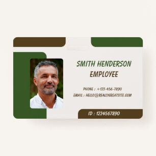 ID Card Badge   Minimal Business Employee Photo