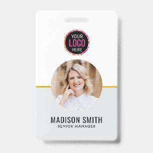 ID Card Badge   Minimal Business Employee Photo