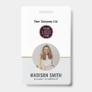 ID Card Badge Minimal Business Employee Photo