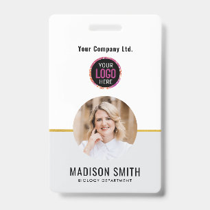 ID Card Badge Minimal Business Employee Photo