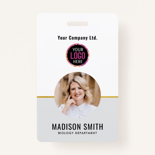 ID Card Badge | Minimal Business Employee Photo (Front)