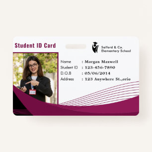 ID Card Badge Modern Business Student Photo