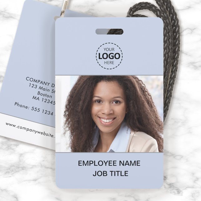 ID Card Photo and Logo Upload Employee Badge (Creator Uploaded)