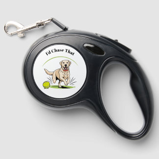 I'd Chase That" Labrador Retriever Retractable Pet Leash