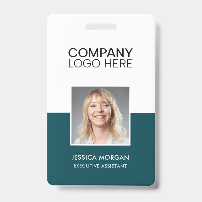 ID CORPORATE LOGO EMPLOYEE PHOTO PEACOCK BADGE (Front)