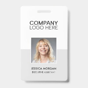 ID CORPORATE LOGO EMPLOYEE PHOTO SILVER BADGE