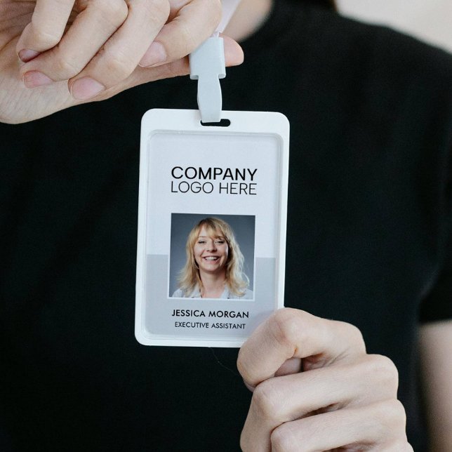 ID CORPORATE LOGO EMPLOYEE PHOTO SILVER BADGE (Creator Uploaded)