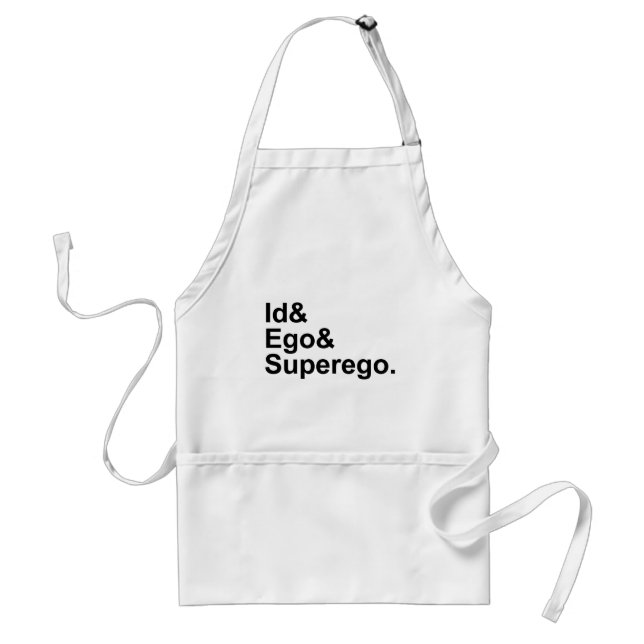 Id Ego Superego | Three Parts of the Psyche Adult Apron (Front)