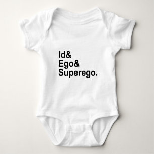 Id Ego Superego Three Parts of the Psyche Baby Bodysuit