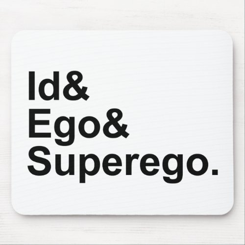 Id Ego Superego  Three Parts of the Psyche Mouse Pad