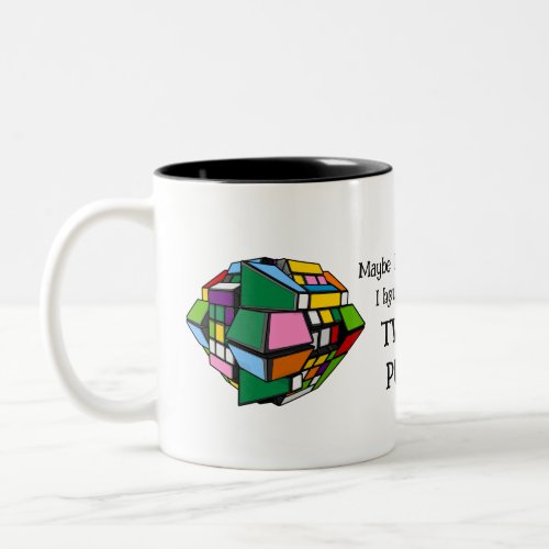 Id feel better if I bought a twisty puzzle Two_Tone Coffee Mug